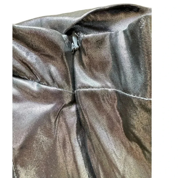 Urban Outfitters‎ Silver Metallic Strapless Top Dress Mini Size M Shiny Silver - Picture 2 of 5